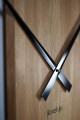 Zegar kwadratowy dębowy LOFT SQUARE metal 80cm  zoom1