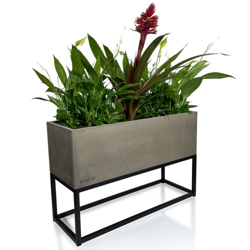 Kwietnik loftowy FIORINO szary 62x22x40 cm