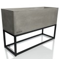 Kwietnik loftowy FIORINO szary 62x22x40 cm