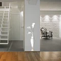 Lustro ozdobne do salonu Bukiet Lilii naklejany 75 cm wizualizacja 3