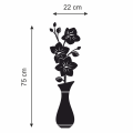 Lustro ozdobne do salonu Bukiet Orchidei 75 cm naklejane wymiary