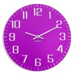Lesbare Wanduhr FACILE Violet 30cm