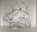 Lustro ozdobne Serce Geometryczne naklejane szablon 2