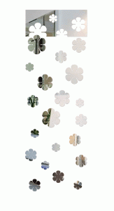 Acrylic mirror flowers