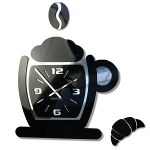 Breakfast cup kitchen clock