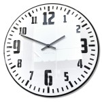 Wanduhr UNIQUE schwarz & weiß 30cm