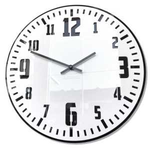 Wanduhr UNIQUE schwarz & weiß 30cm