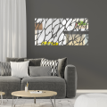 Lustro duże do salonu Kora Drzewa 140 x 70cm naklejane wizualizacja