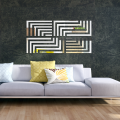 Lustro prostokątne ozdobne Illusion 140 x 70cm naklejane wizualizacja